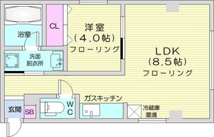 オークラパレスN12の物件間取画像